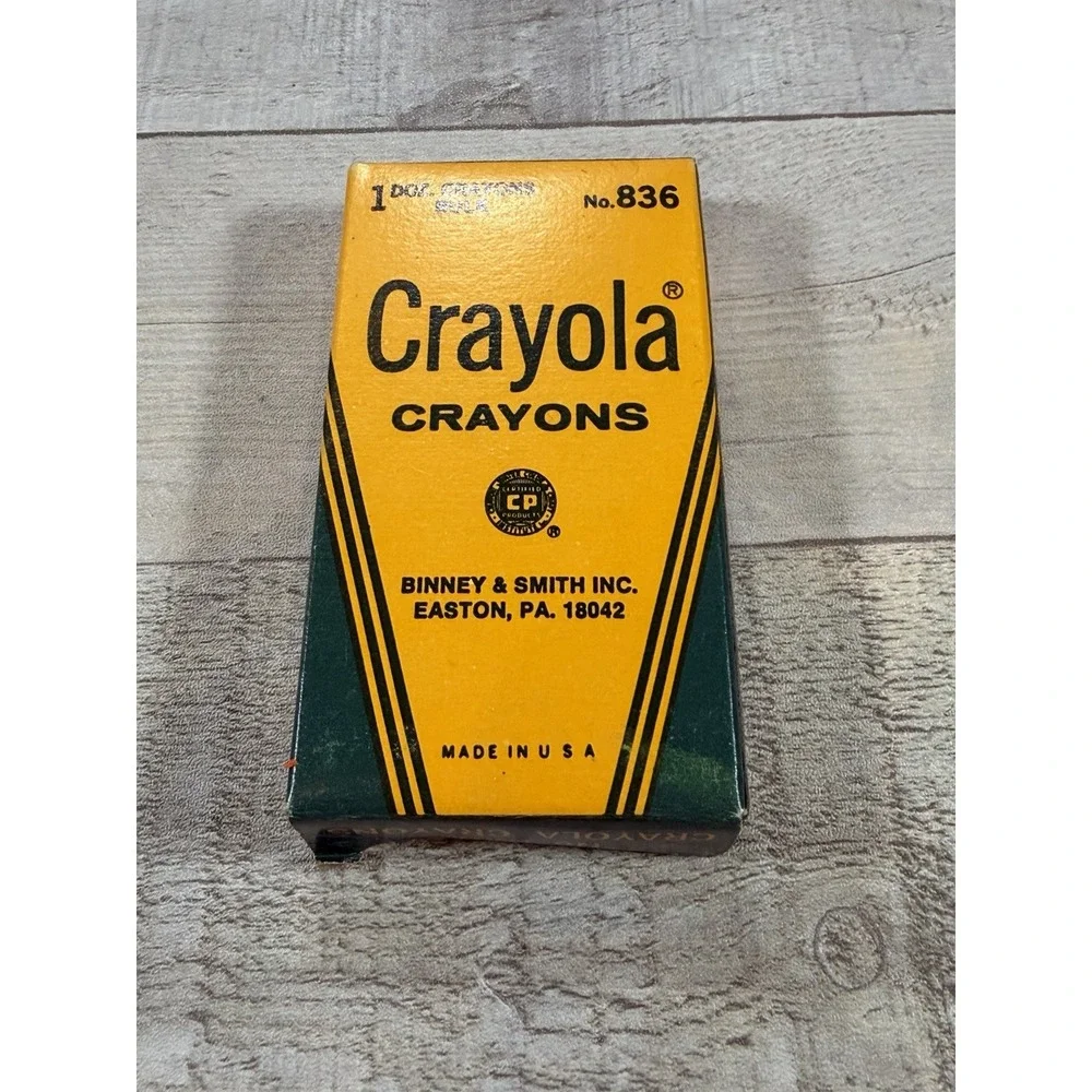 Vintage Crayola No 836 Blue Crayons 1 Dozen Bulk Box Binney & Smith NOS USA